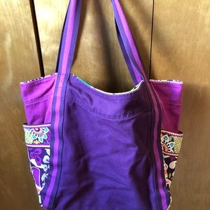 Vera Bradley plum crazy tote